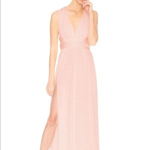 TwoBirds Blush convertible slit dress